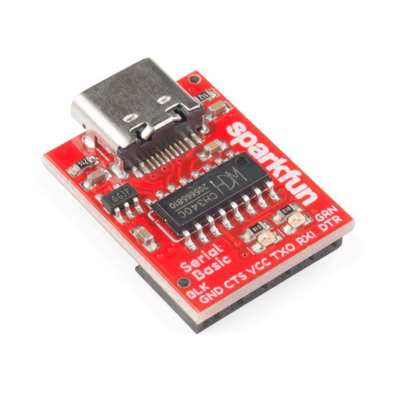 SparkFun Serial Basic Breakout - CH340C and USB-C Development Tool Save Space and Money in Your DIY Electronics Projects - Image 1